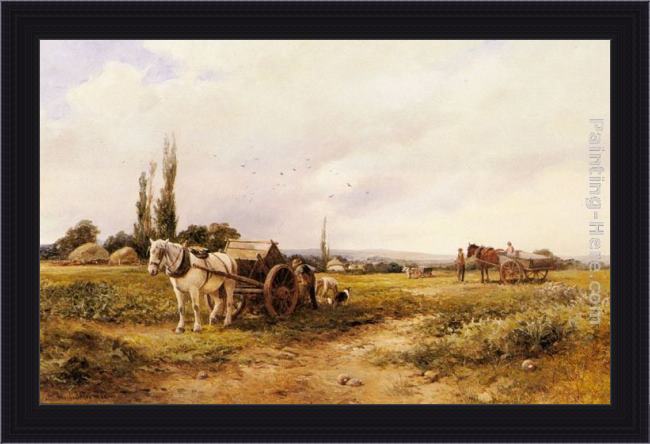 Framed David Bates in the mangel field painting