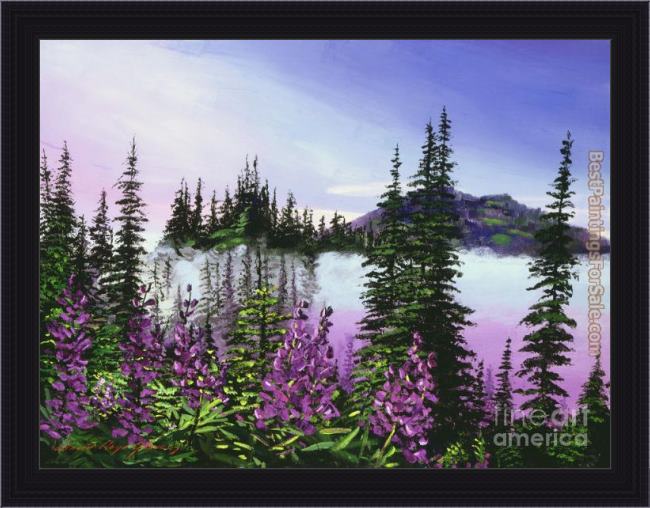 Framed David Lloyd Glover canadian sunrise painting