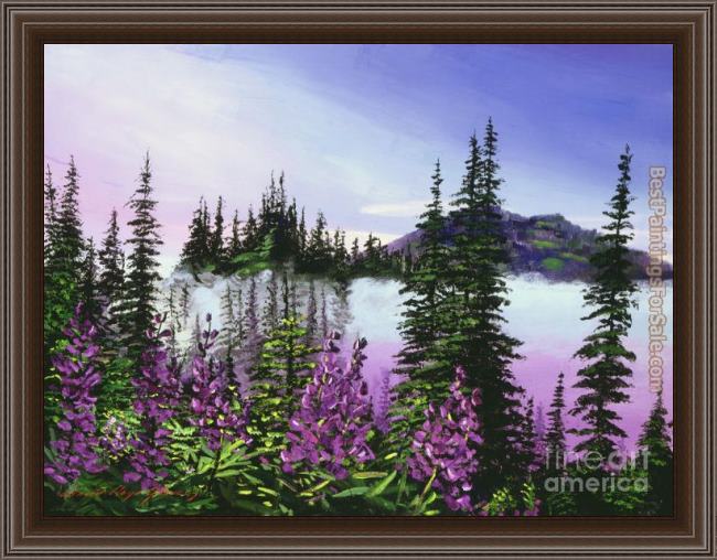 Framed David Lloyd Glover canadian sunrise painting