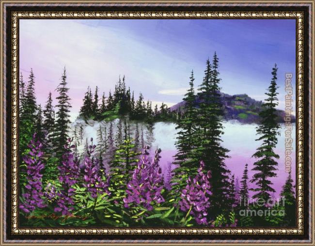 Framed David Lloyd Glover canadian sunrise painting