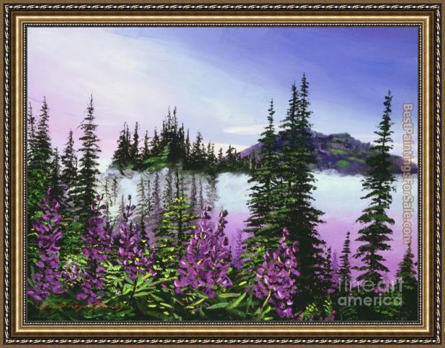 Framed David Lloyd Glover canadian sunrise painting