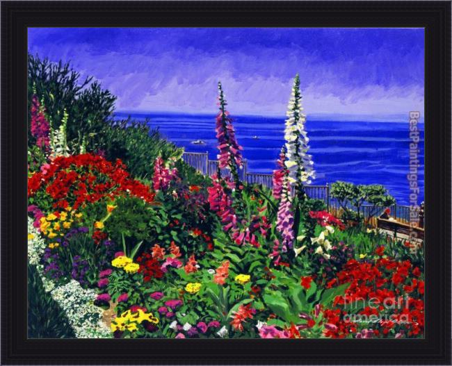 Framed David Lloyd Glover laguna niguel garden painting