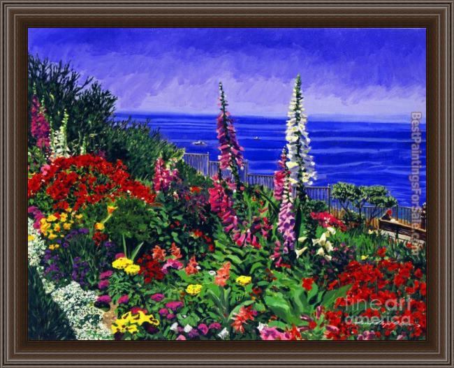 Framed David Lloyd Glover laguna niguel garden painting