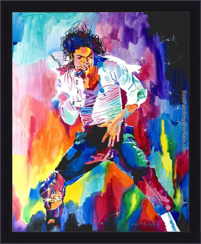 Framed David Lloyd Glover michael jackson wind painting