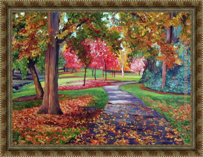 Framed David Lloyd Glover september park painting
