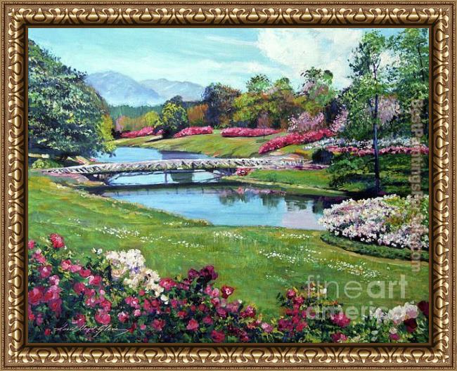 Framed David Lloyd Glover spring flower park painting