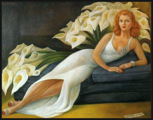 Framed Diego Rivera portrait of natasha zakolkowa gelman painting