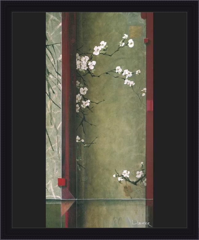 Framed Don Li-Leger blossom tapestry i painting
