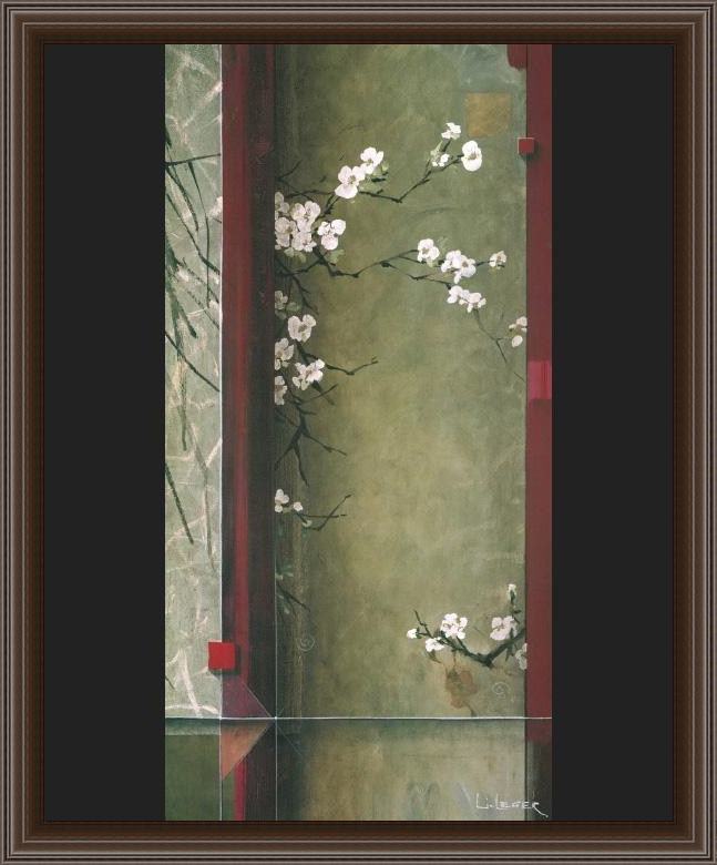 Framed Don Li-Leger blossom tapestry i painting