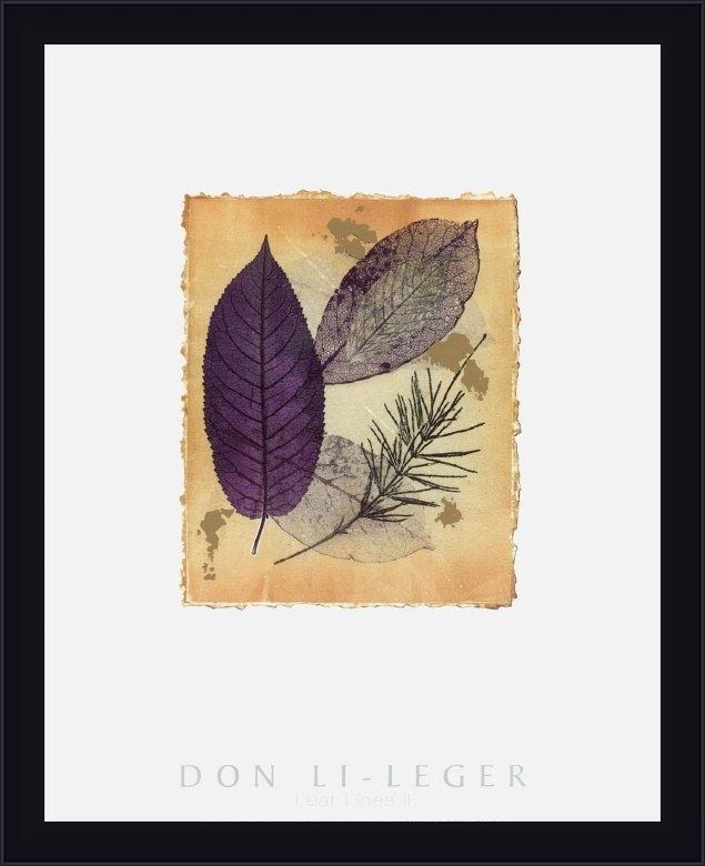 Framed Don Li-Leger leaf lines ii painting