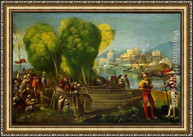 Framed Dosso Dossi aeneas and achates on the libyan coast painting