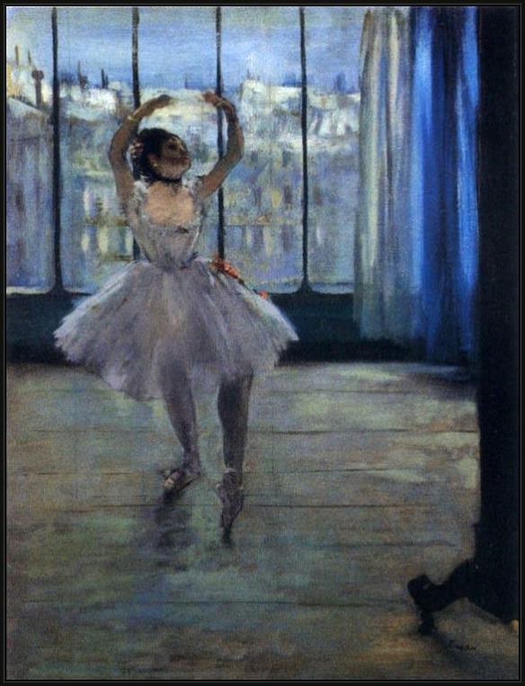 Framed Edgar Degas dancer at the photographer's studio painting