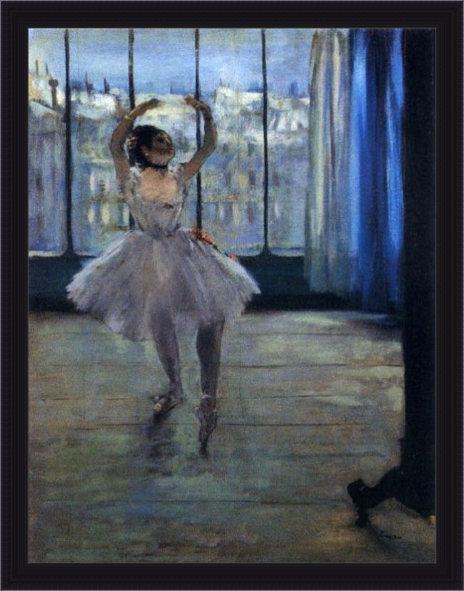 Framed Edgar Degas dancer at the photographer's studio painting