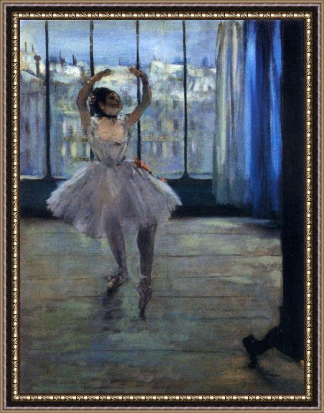 Framed Edgar Degas dancer at the photographer's studio painting