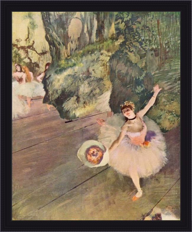 Framed Edgar Degas star of the ballet painting