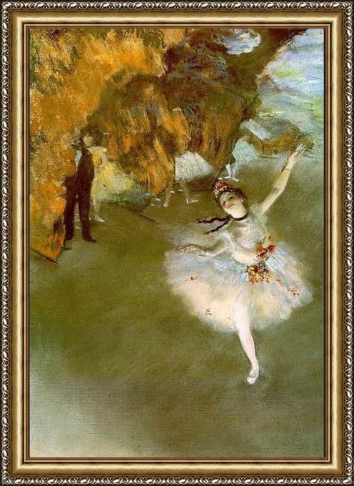 Framed Edgar Degas the star i painting