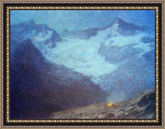 Framed Edward Henry Potthast the fires of st. john's eve painting