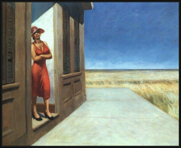 Framed Edward Hopper carolina morning painting