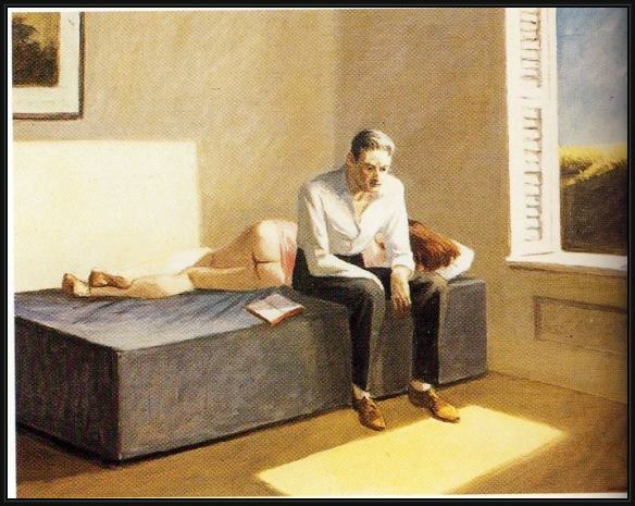 Framed Edward Hopper excursion into philosophy painting