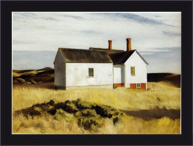 Framed Edward Hopper ryder's house painting