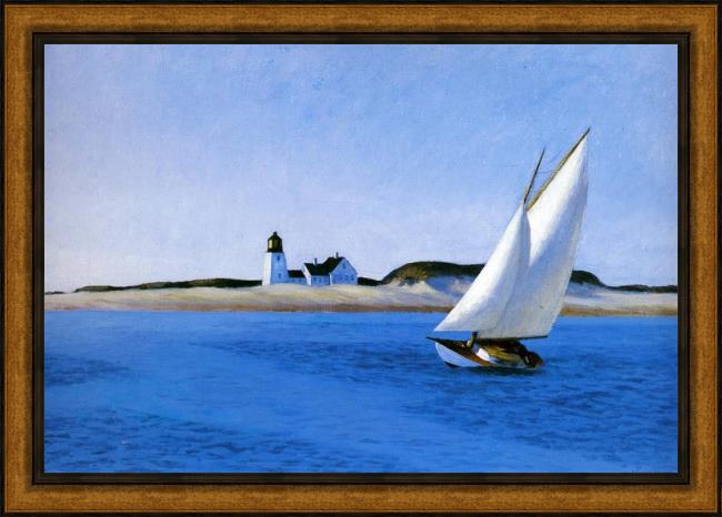 Framed Edward Hopper the long leg painting