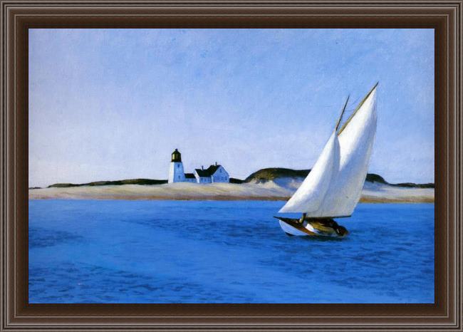 Framed Edward Hopper the long leg painting