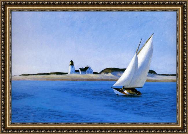 Framed Edward Hopper the long leg painting