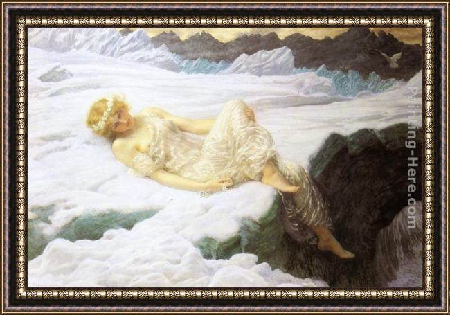 Framed Edward Hughes heart of snow painting