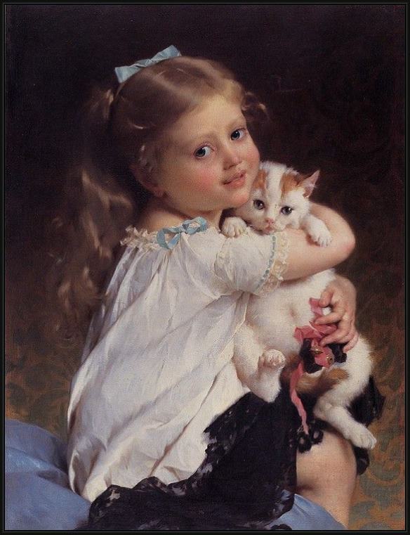 Framed Emile Munier her best friend painting