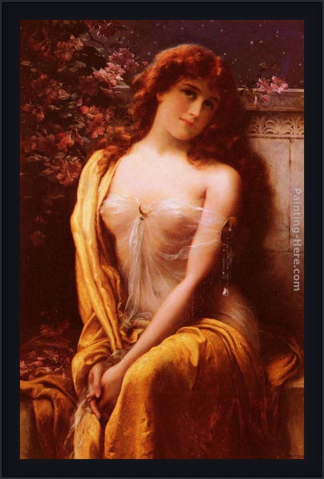 Framed Emile Vernon starlight painting