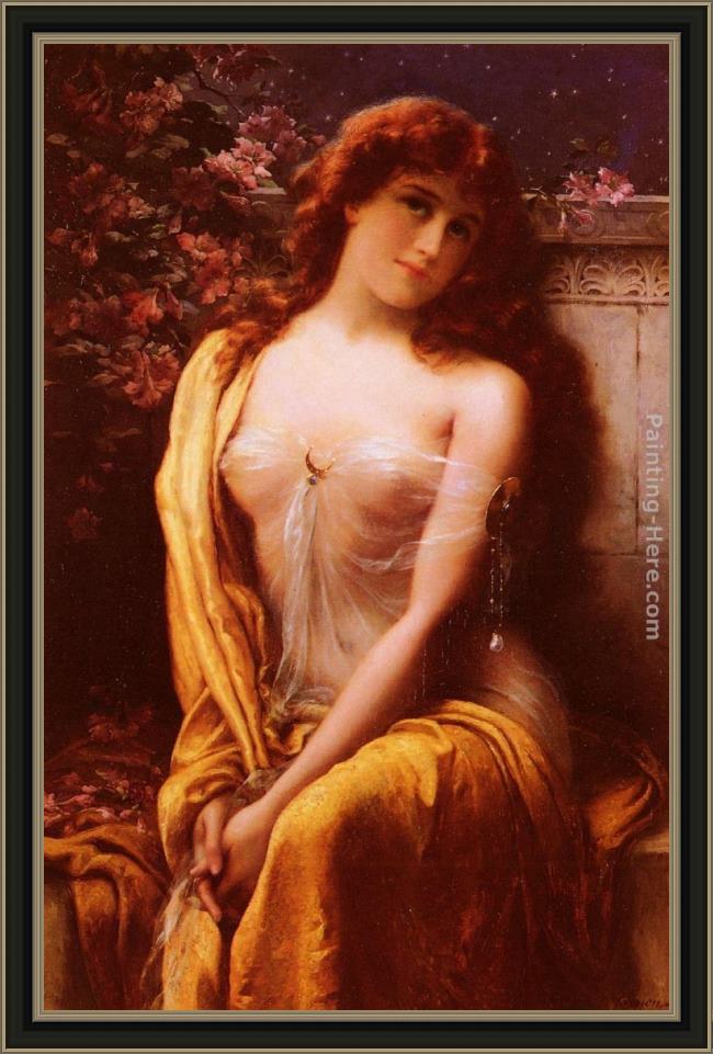 Framed Emile Vernon starlight painting