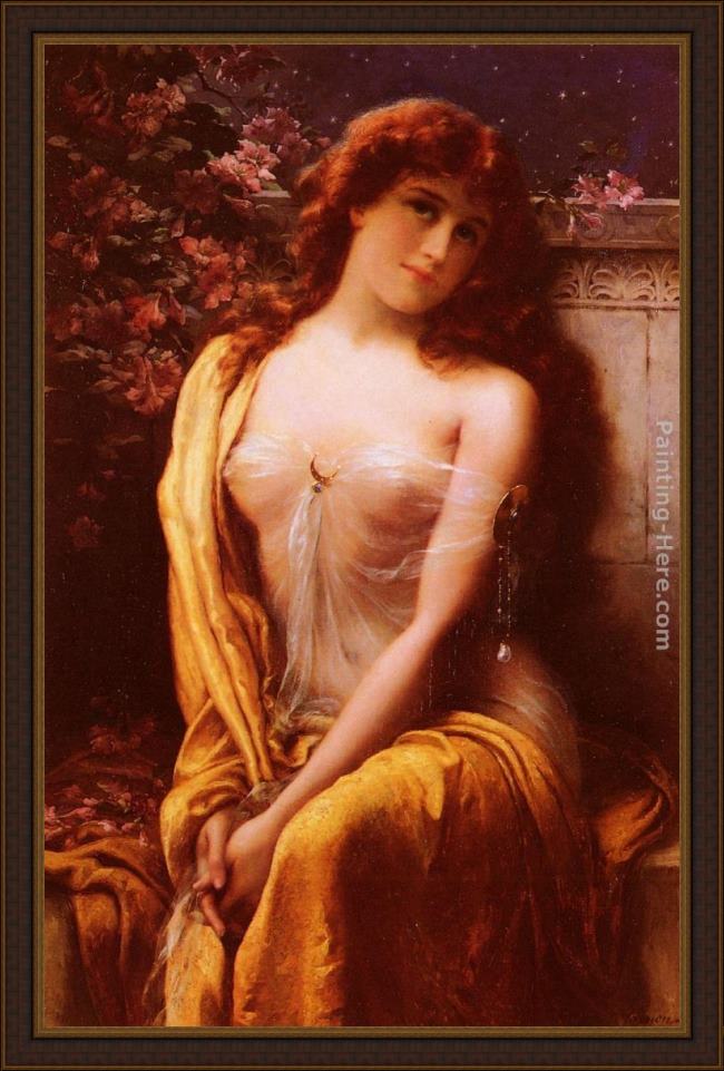 Framed Emile Vernon starlight painting