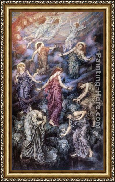 Framed Evelyn de Morgan kingdom of heaven painting