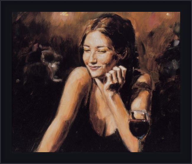 Framed Fabian Perez selling pleasures ii painting