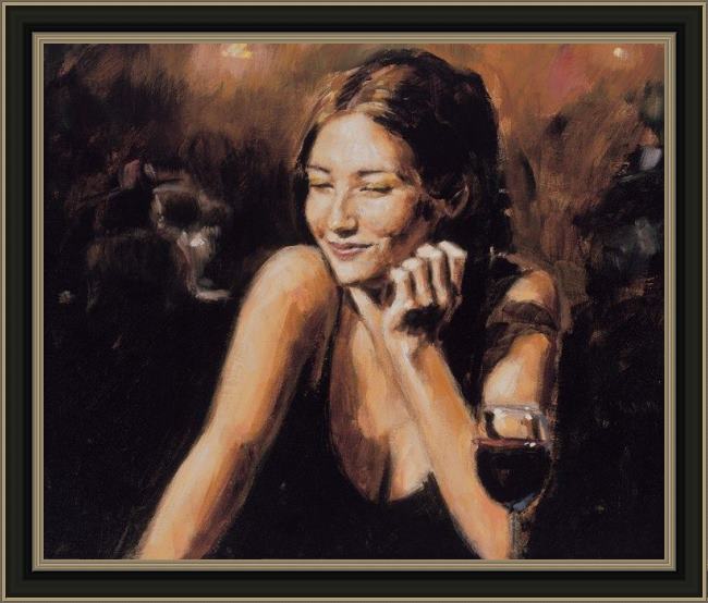 Framed Fabian Perez selling pleasures ii painting