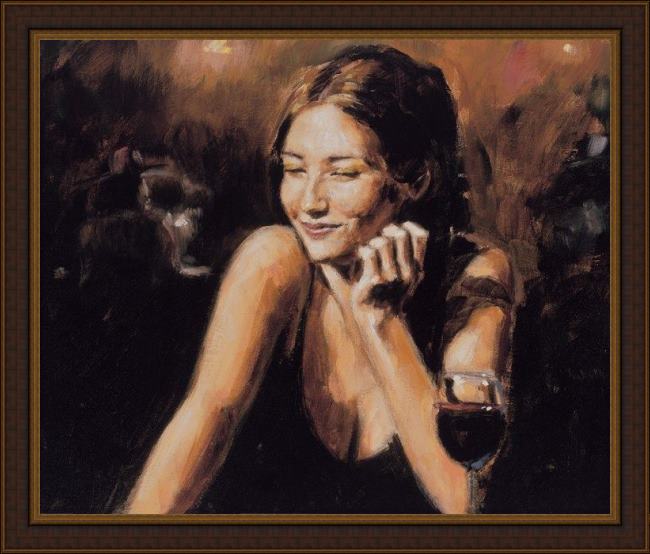 Framed Fabian Perez selling pleasures ii painting