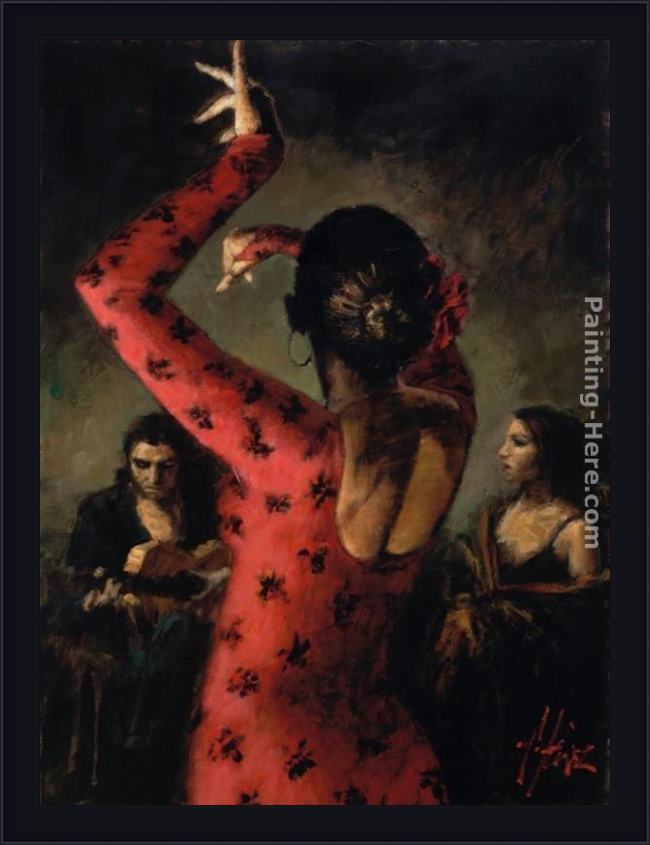 Framed Fabian Perez tablado flamenco iv painting