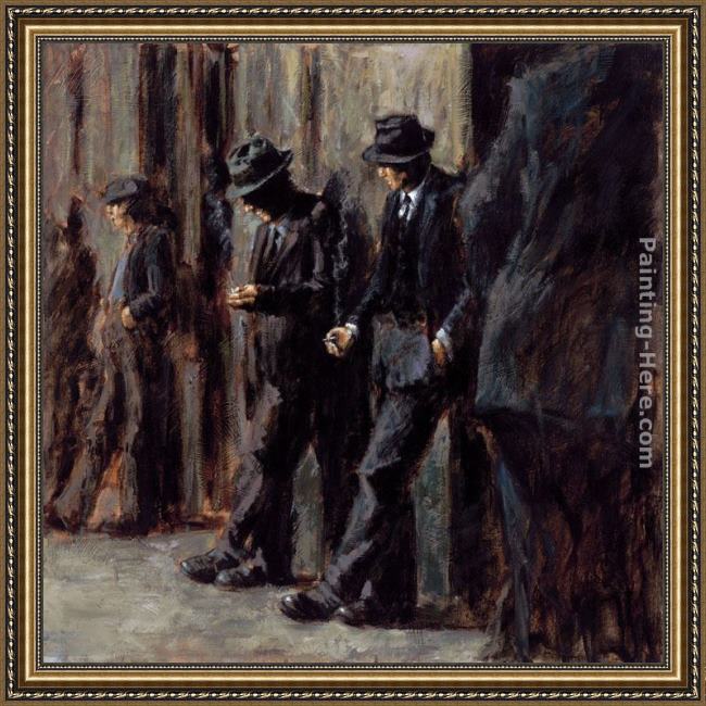 Framed Fabian Perez the old and the new boss painting