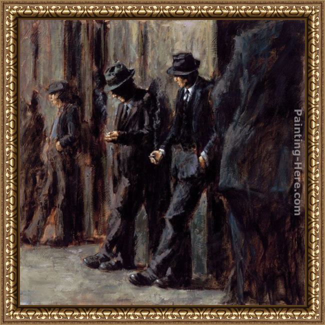 Framed Fabian Perez the old and the new boss painting