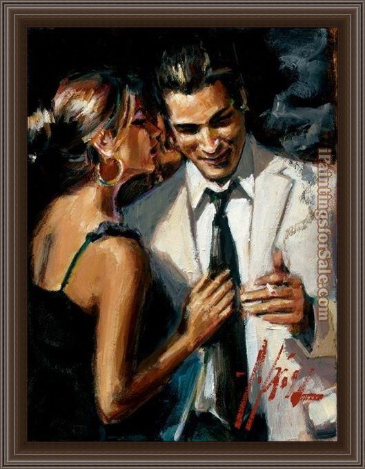 Framed Fabian Perez the proposal ii painting