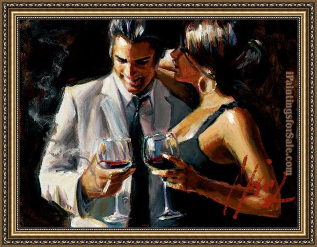 Framed Fabian Perez the proposal viii painting