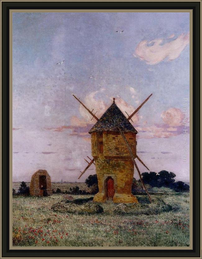 Framed Ferdinand Loyen Du Puigaudeau brittany near pulis painting