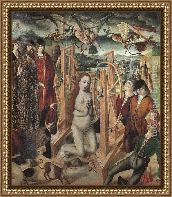 Framed Fernando Gallego the martyrdom of saint catherine painting
