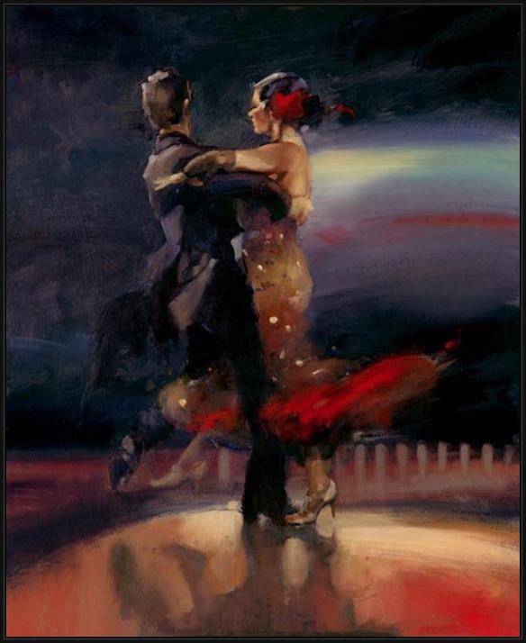 Framed Flamenco Dancer dance series i painting