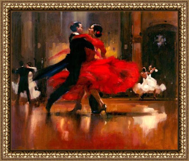 Framed Flamenco Dancer dance series ii painting