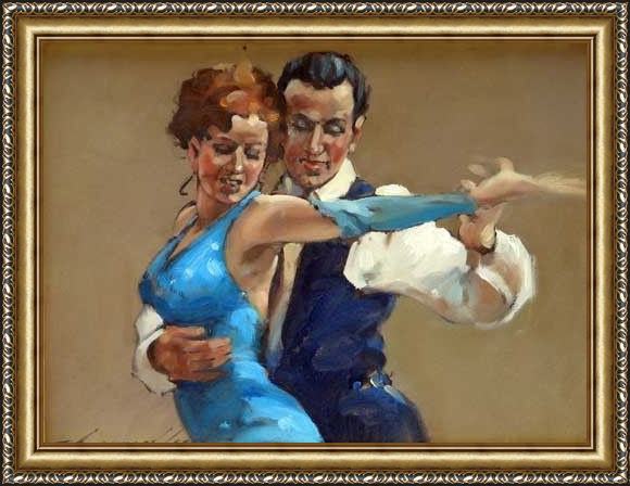Framed Flamenco Dancer dance the night away painting