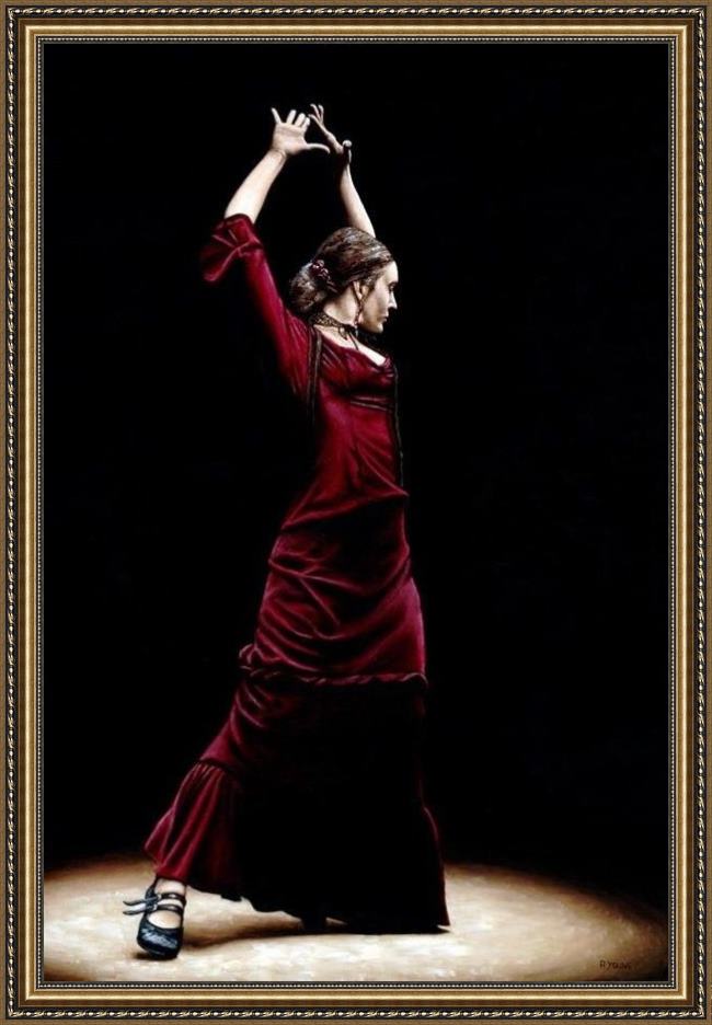 Framed Flamenco Dancer duende 2 painting