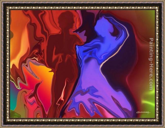 Framed Flamenco Dancer fiesta vintage flamenco dancer painting