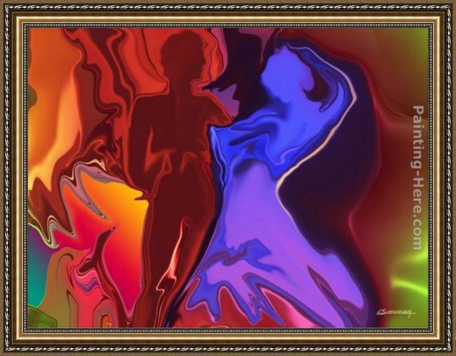 Framed Flamenco Dancer fiesta vintage flamenco dancer painting