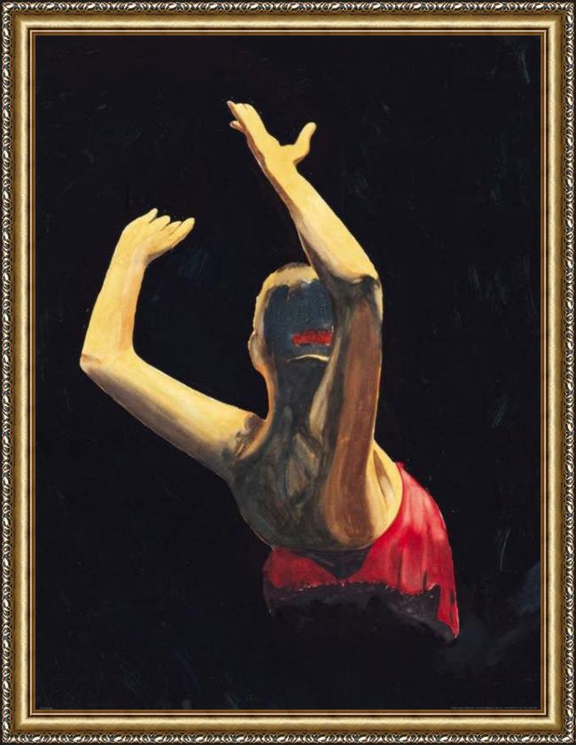 Framed Flamenco Dancer flamenco 6 painting